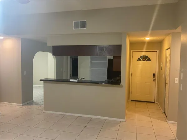 a view of a kitchen cabinets
