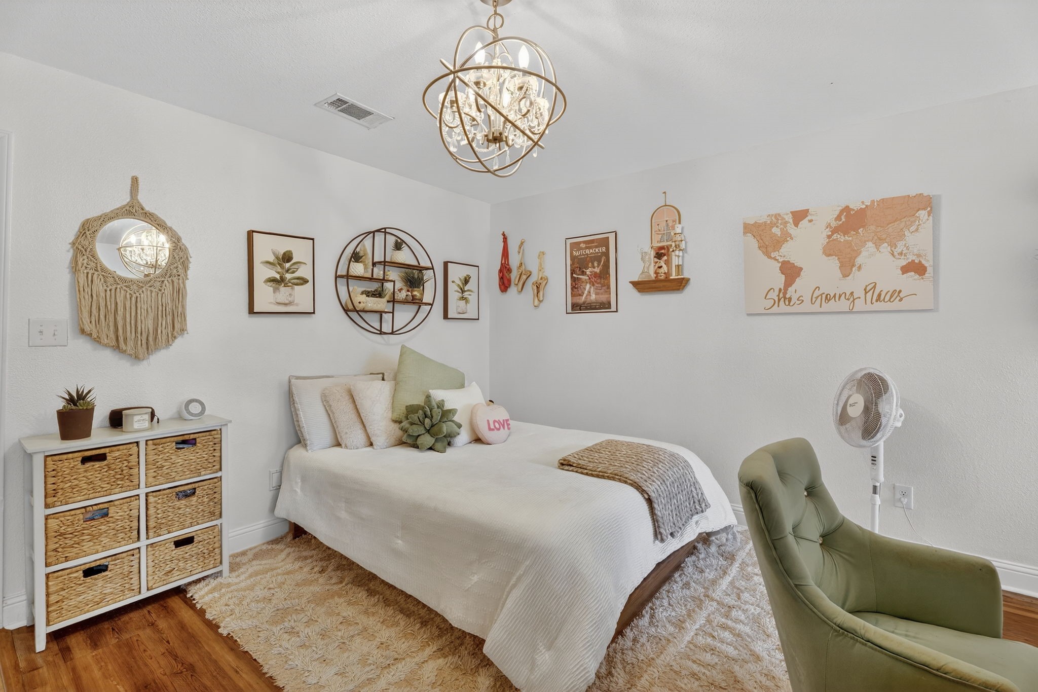 341 Billy Clark Road Huntington, TX 75949 - Photo 28 of 40 a bedroom with a bed and cabinet