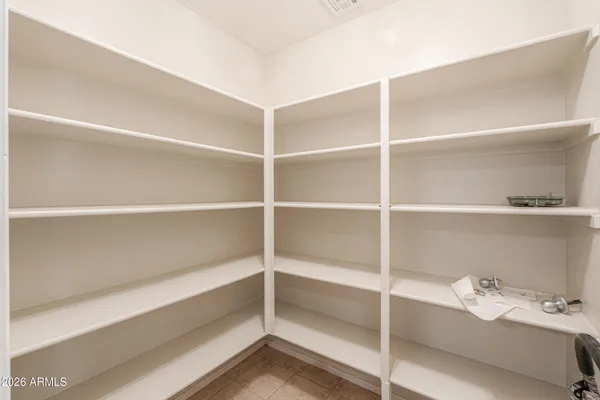 a view of room with empty racks