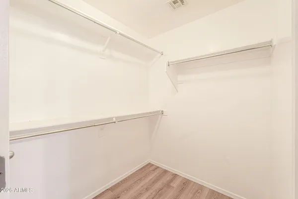 a view of small space with racks on the wall