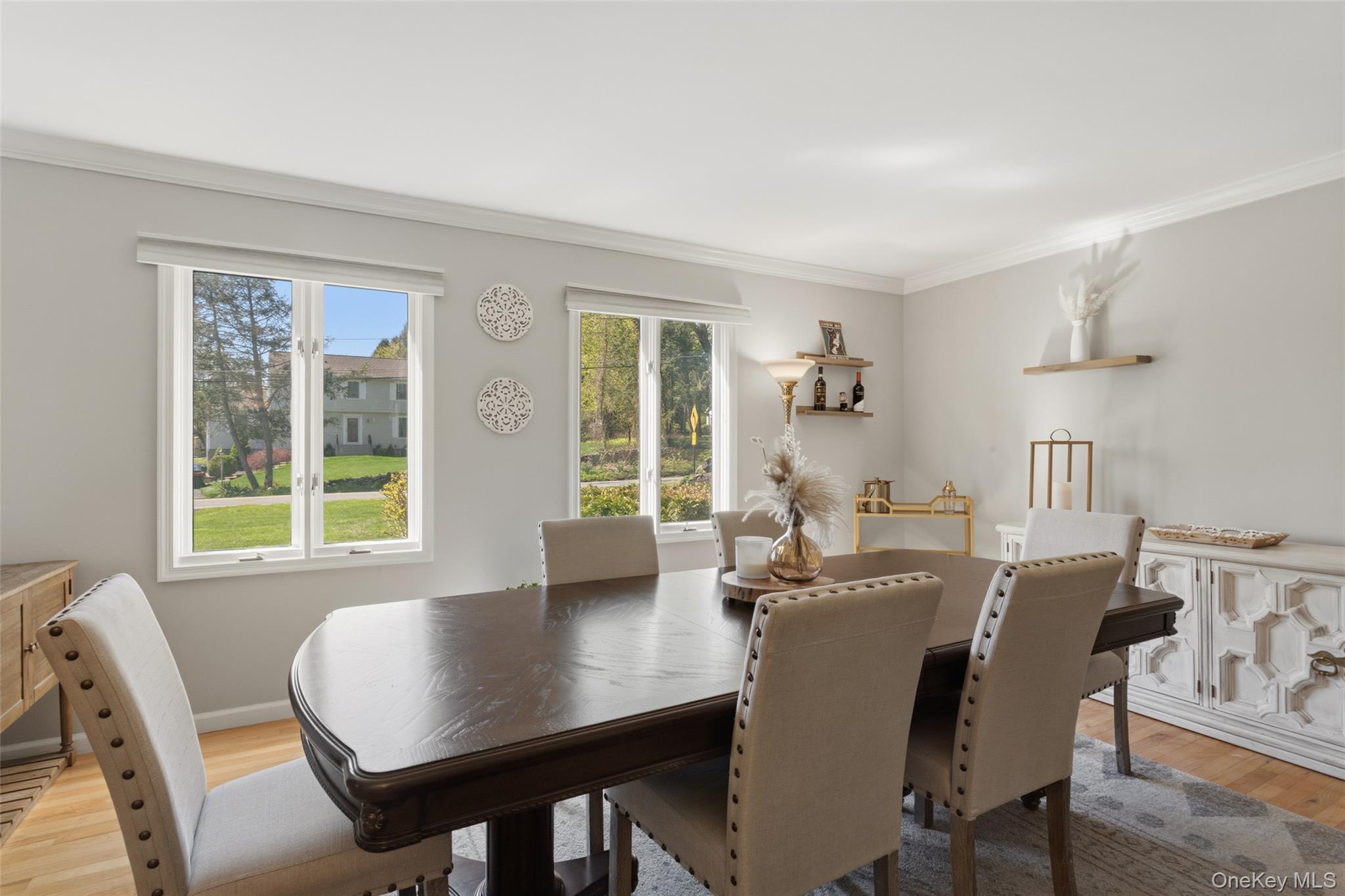 130 Cobb Road Brewster, NY 10509 - Photo 11 of 48 extra-large dining room offers the perfect setting for gatherings, highlighted by a stunning double-sided wood-burning fireplace