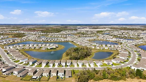 a view of a city and an ocean view