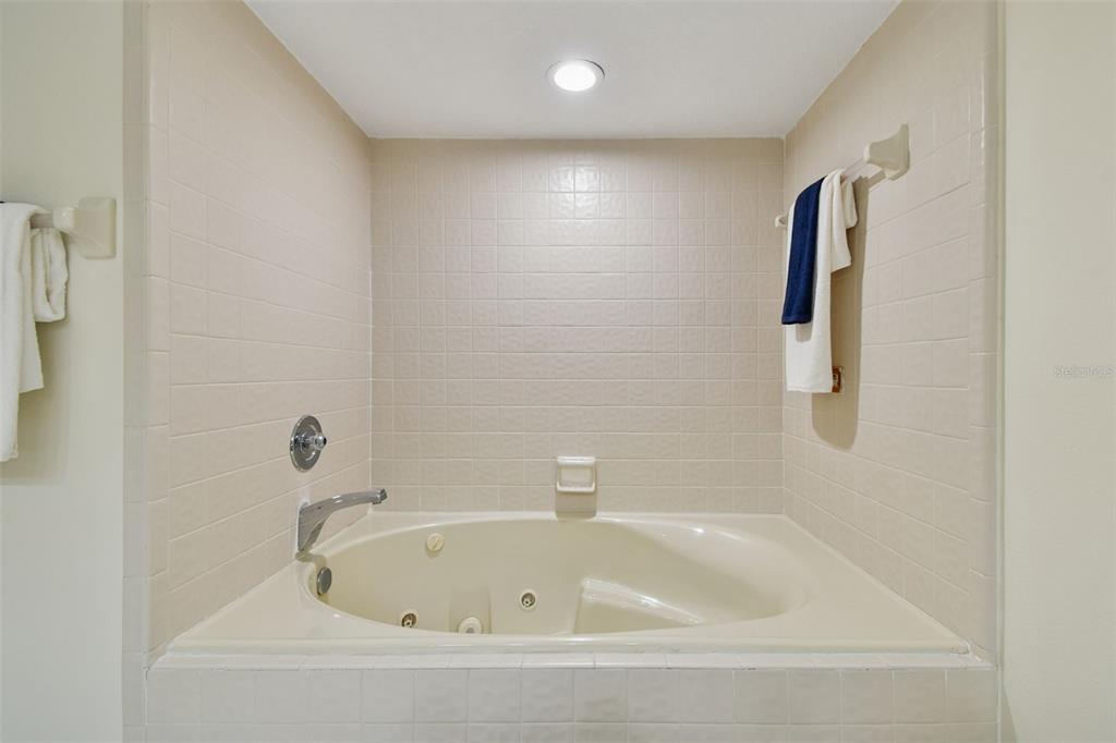 1586 Gulf Boulevard, Unit 2502 Clearwater Beach, FL 33767 - Photo 17 of 47 a white bath tub sitting next to a white sink and vanity