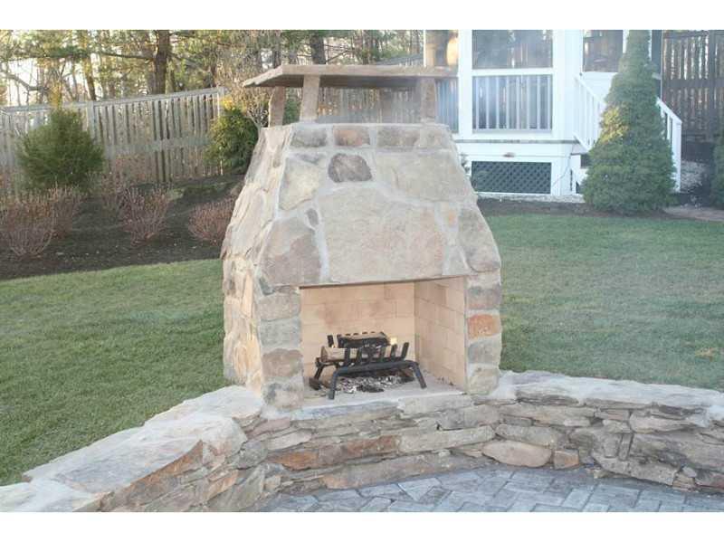 2 Fox Hill Road Cape Elizabeth, ME 04107 - Photo 33 of 34 Yard/Garden. Stone Fireplace Detail