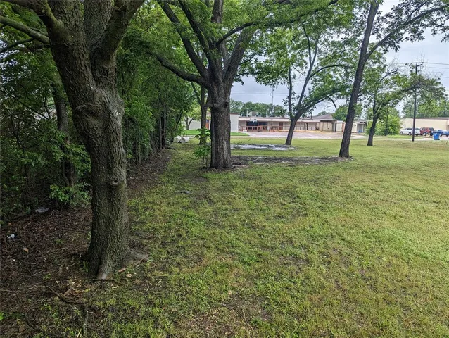 a big yard with lots of green space and trees