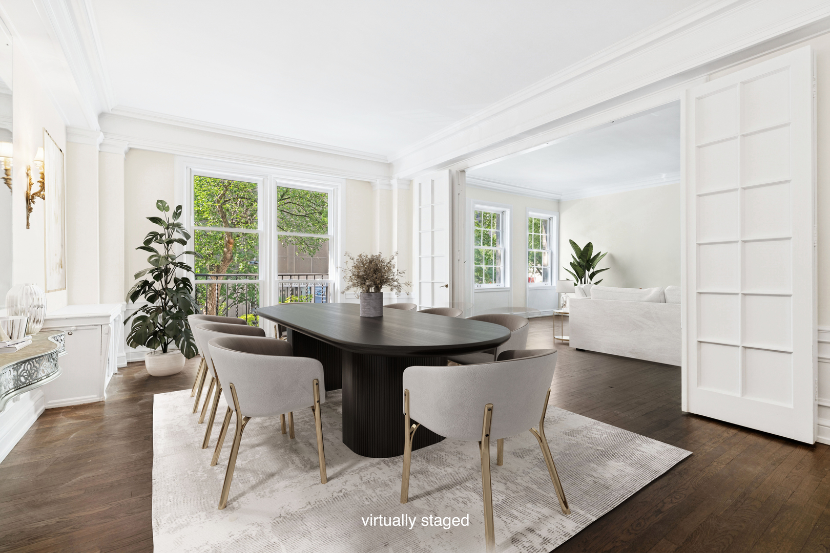 200 East Pearson Street, Unit 2E Chicago, IL 60611 - Photo 11 of 25 a view of a dining room with furniture and wooden floor