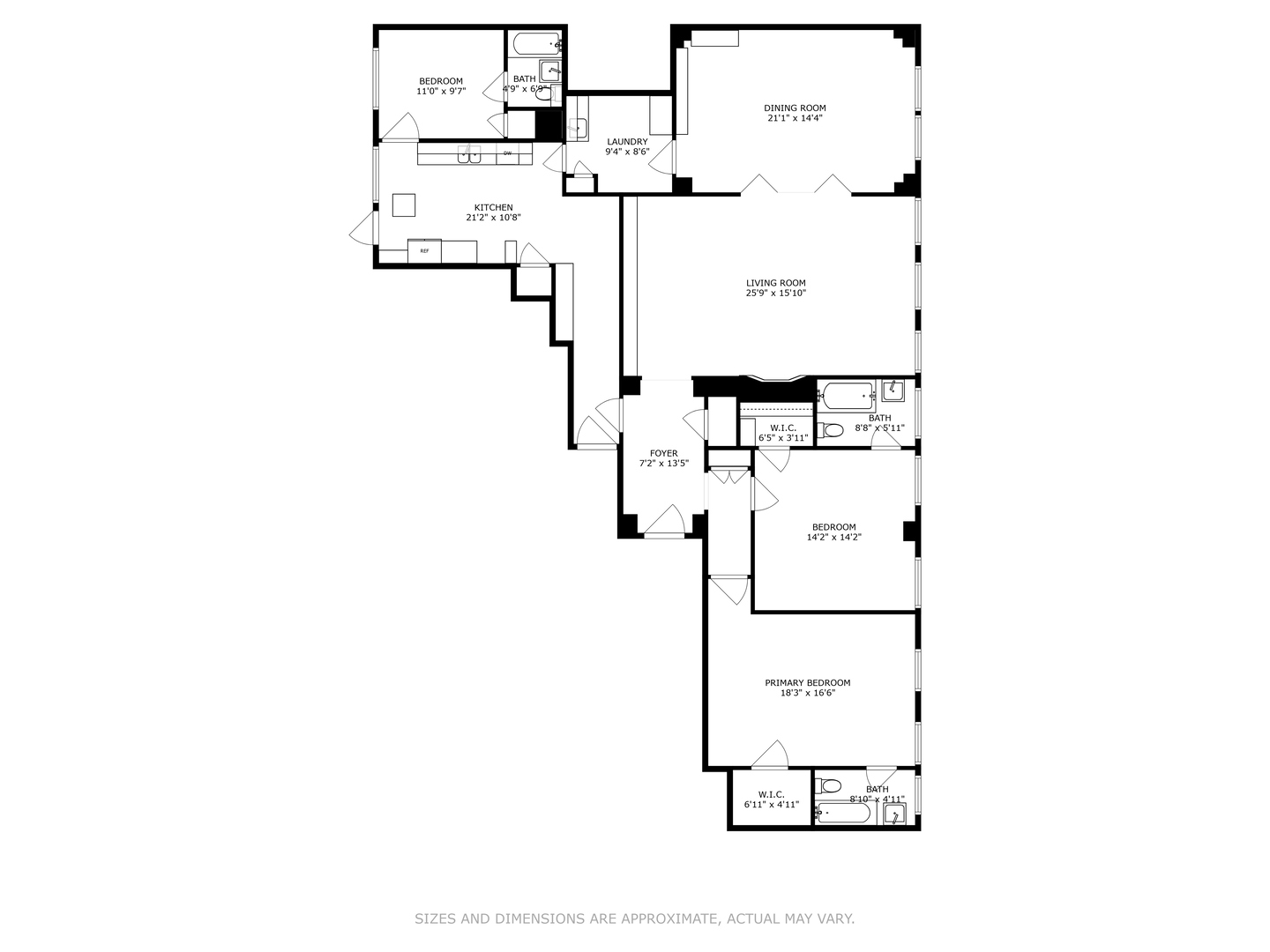 200 East Pearson Street, Unit 2E Chicago, IL 60611 - Photo 25 of 25 a picture of floor plan