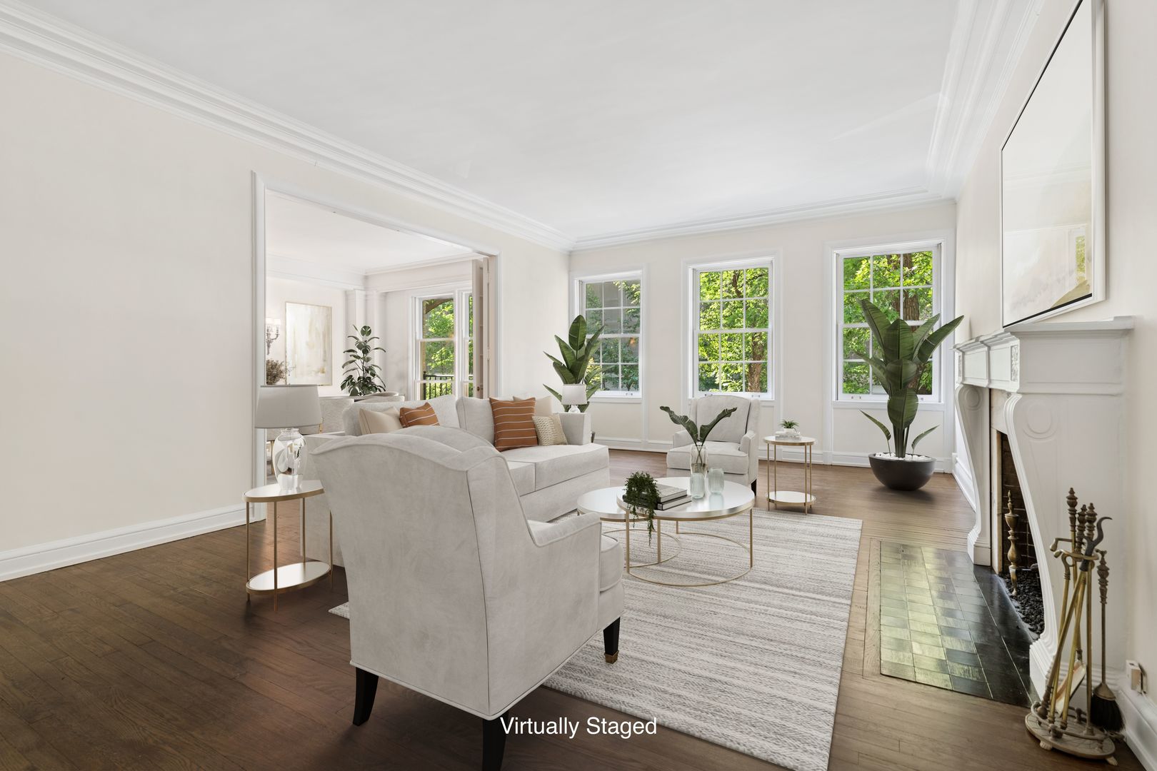 200 East Pearson Street, Unit 2E Chicago, IL 60611 - Photo 5 of 25 a living room with furniture large window and wooden floor