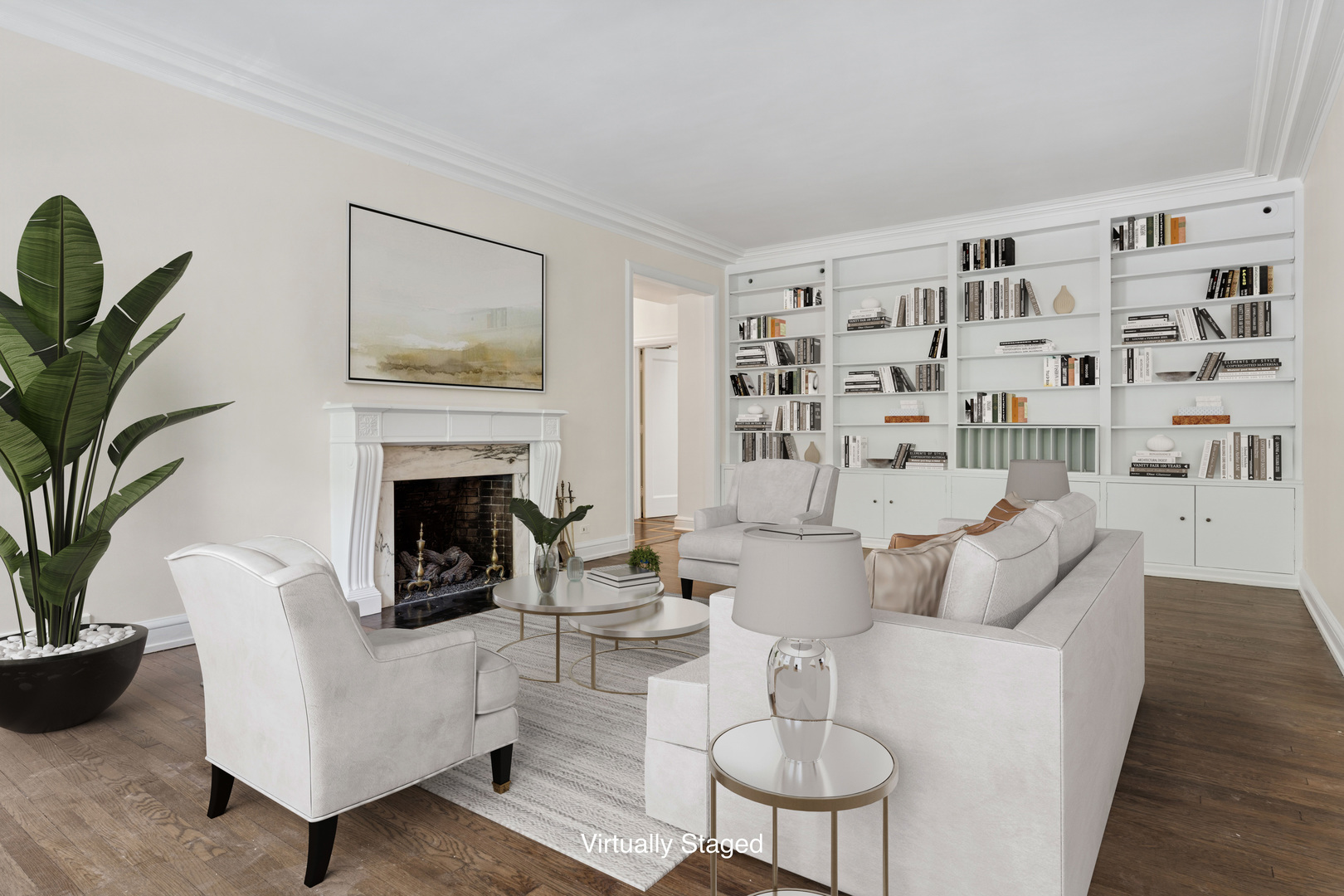 200 East Pearson Street, Unit 2E Chicago, IL 60611 - Photo 7 of 25 a living room with furniture and a fireplace