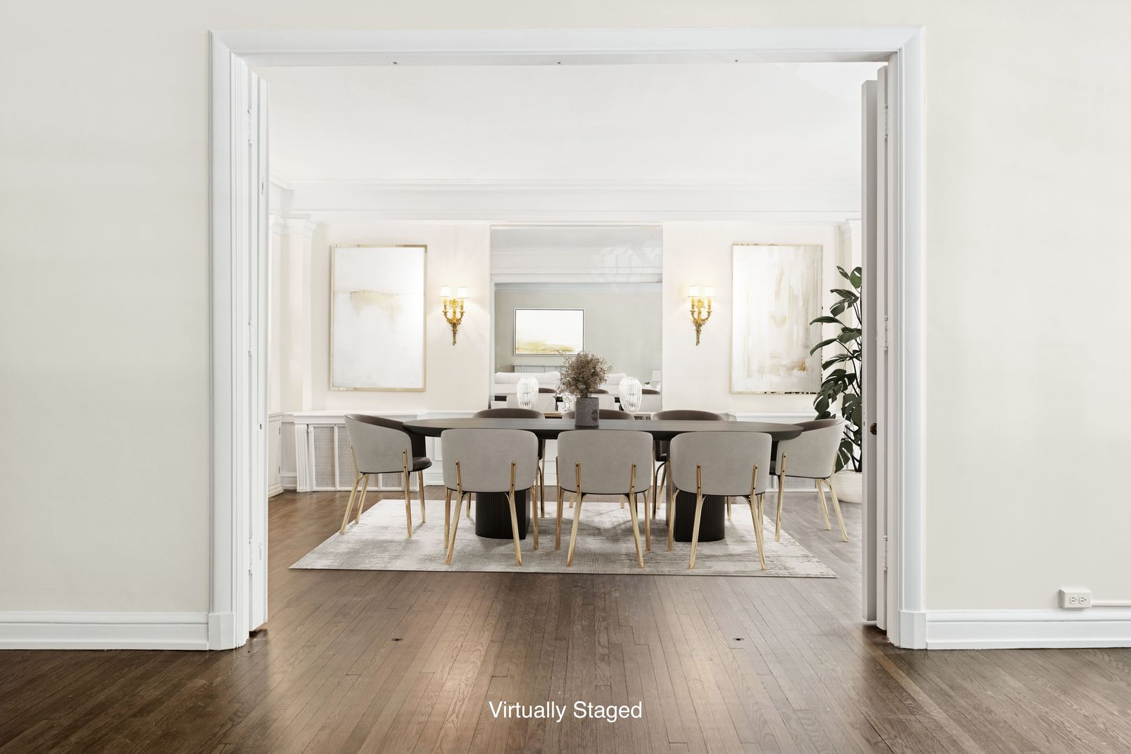200 East Pearson Street, Unit 2E Chicago, IL 60611 - Photo 9 of 25 a view of a living room with furniture and wooden floor