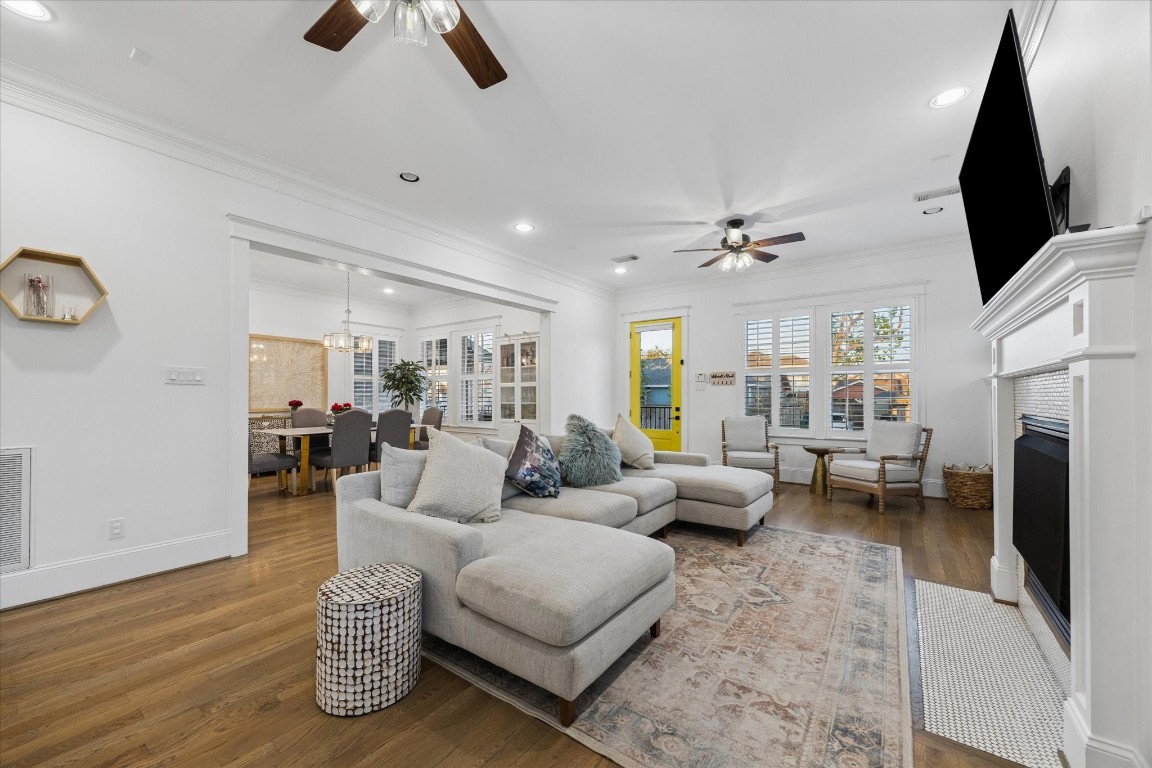 3535 Michaux Street Houston, TX 77009 - Photo 12 of 48 From this perspective you can catch that bright, fun pop of color from the yellow door, as well as a view of the great natural light coming through it and nearby windows.