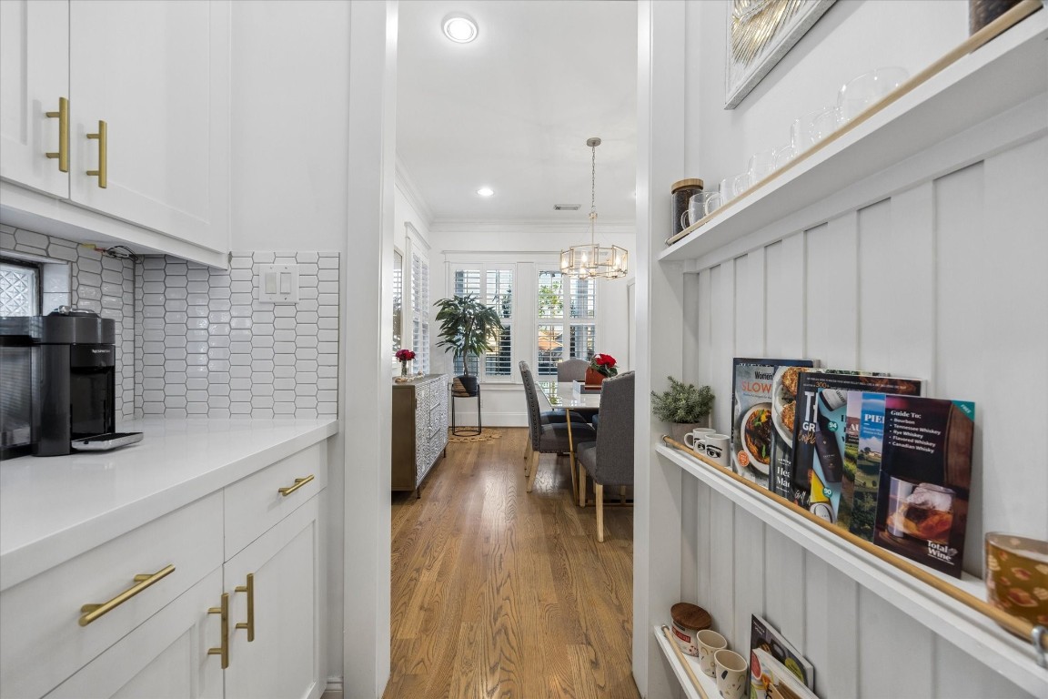 3535 Michaux Street Houston, TX 77009 - Photo 19 of 48 Here's an up close view of the mini display area at right and the coffee bar at left. It's the personal touches that make this gorgeous property truly special.