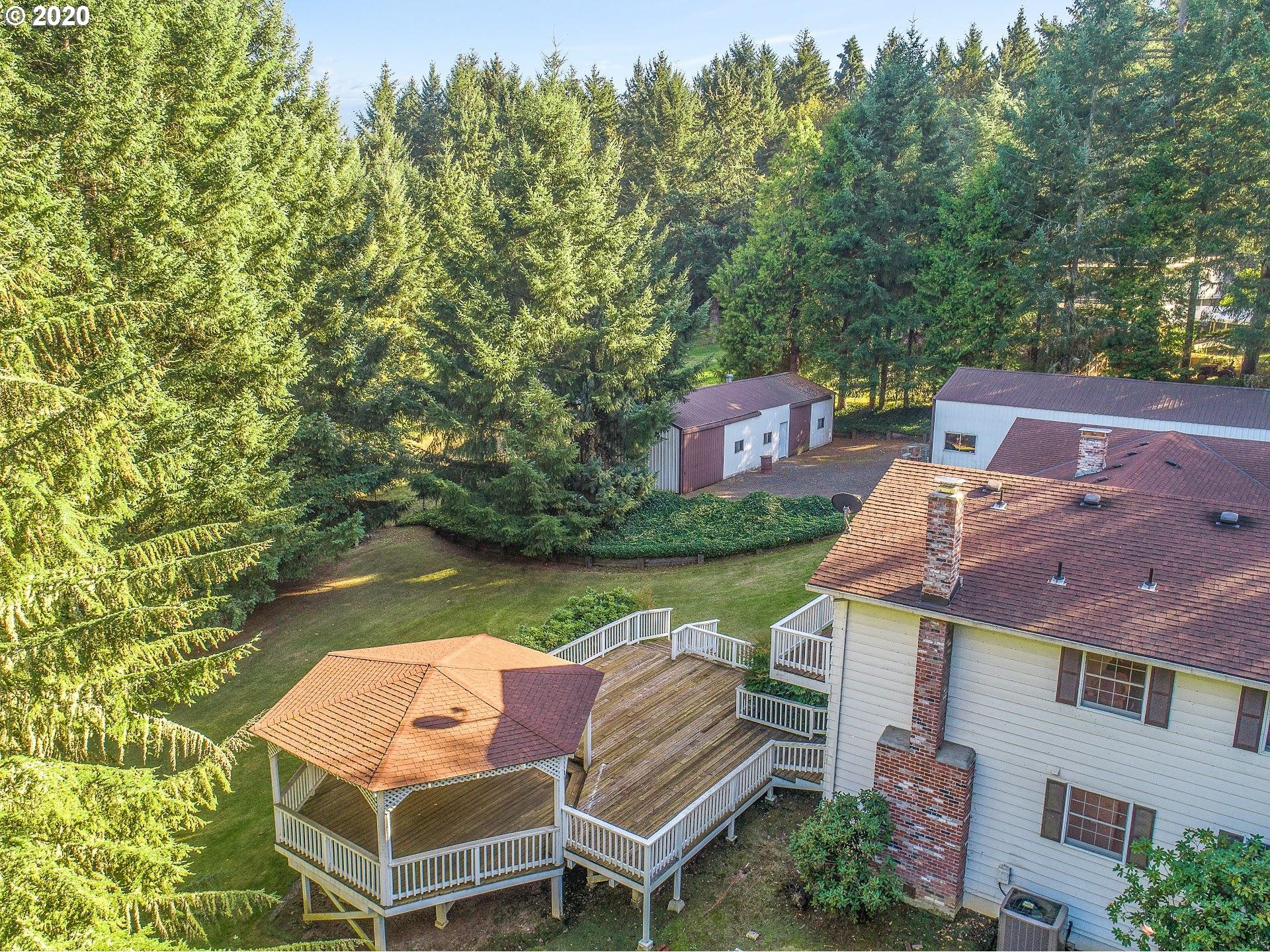 18740 Southwest Seiffert Road Sherwood, OR 97140 - Photo 2 of 32 an aerial view of a house with swimming pool and lake view