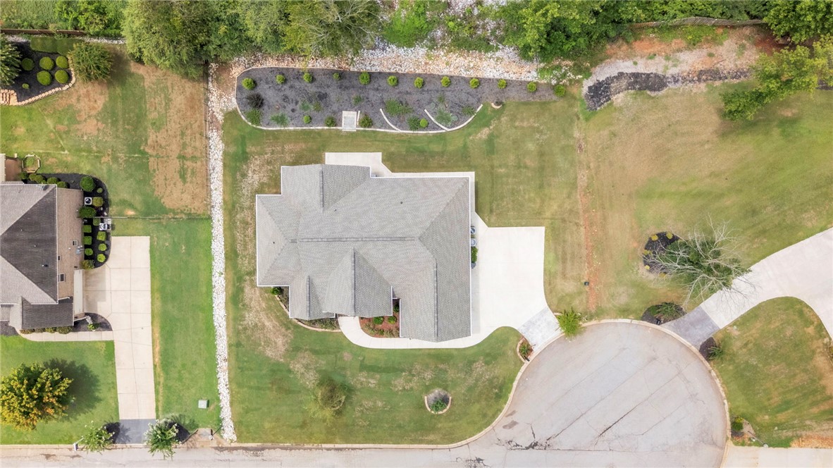 1015 Winmar Drive Anderson, SC 29621 - Photo 45 of 49 An aerial view showcases a residential property with ample green space and paved driveways.