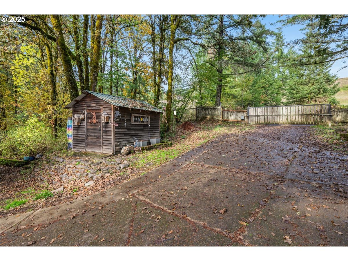 56220 Southwest Lee Falls Road Gaston, OR 97119 - Photo 34 of 44 a backyard of a house with lots of green space