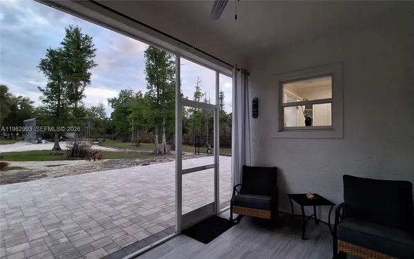 a view of outdoor space with a garden
