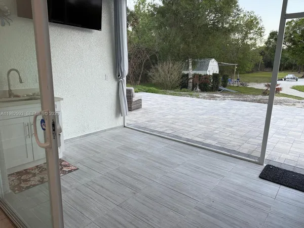 a view of outdoor space with green space