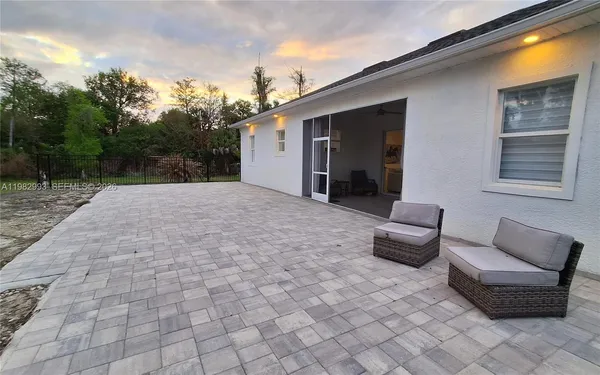 a view of outdoor space with trees around