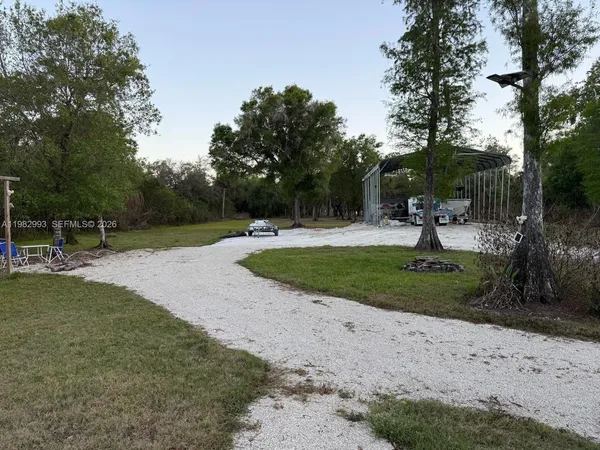 a view of outdoor space with garden and entertaining space