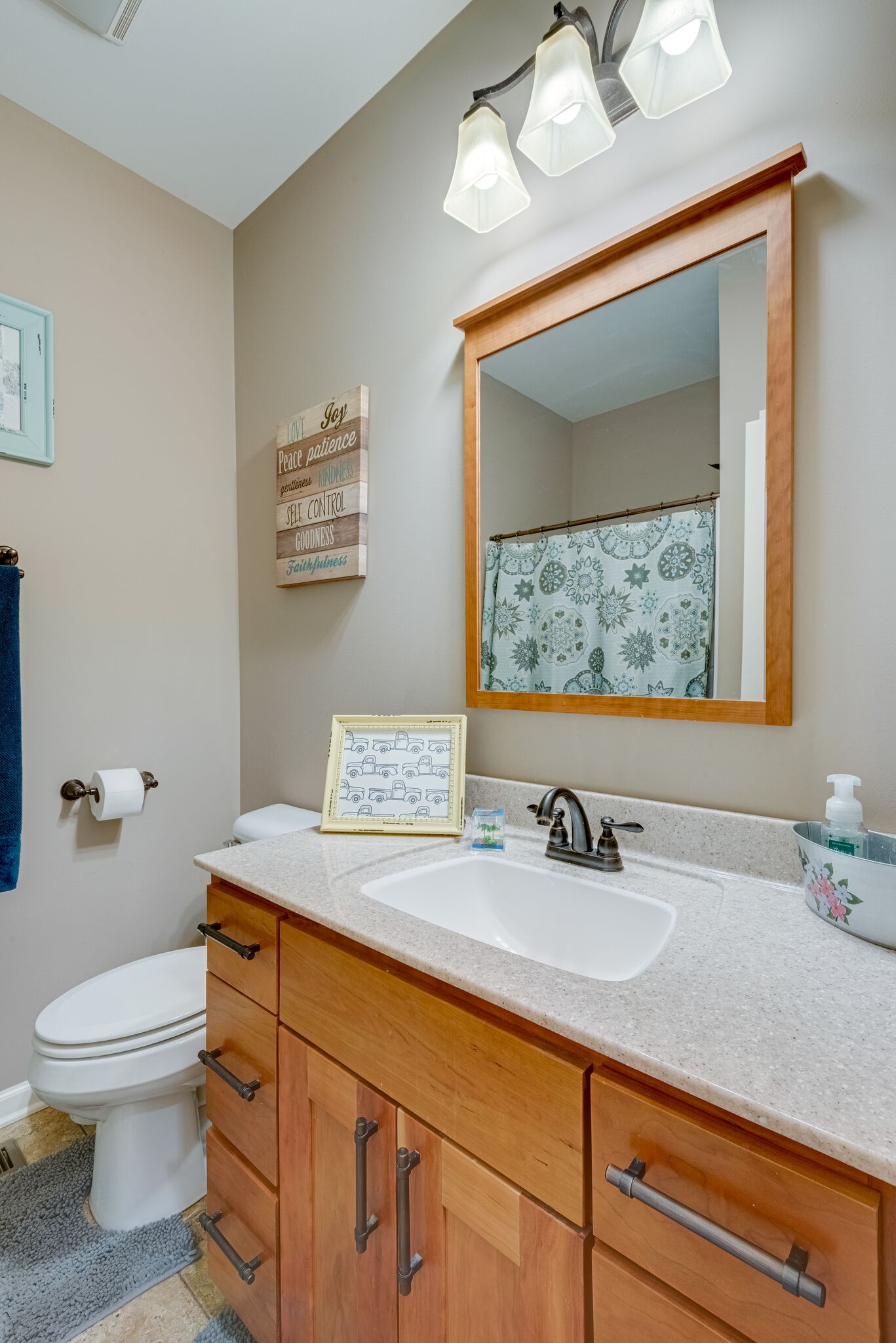 932 Goslin Branch Road Burns, TN 37029 - Photo 20 of 24 a bathroom with a sink a toilet and a mirror