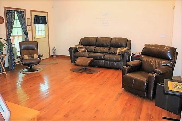 Living Room with warm wood floors