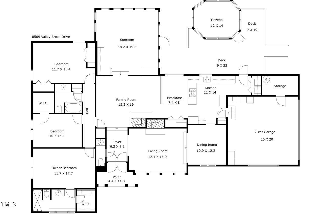 8509 Valley Brook Drive Raleigh, NC 27613 - Photo 30 of 30 Floorplan