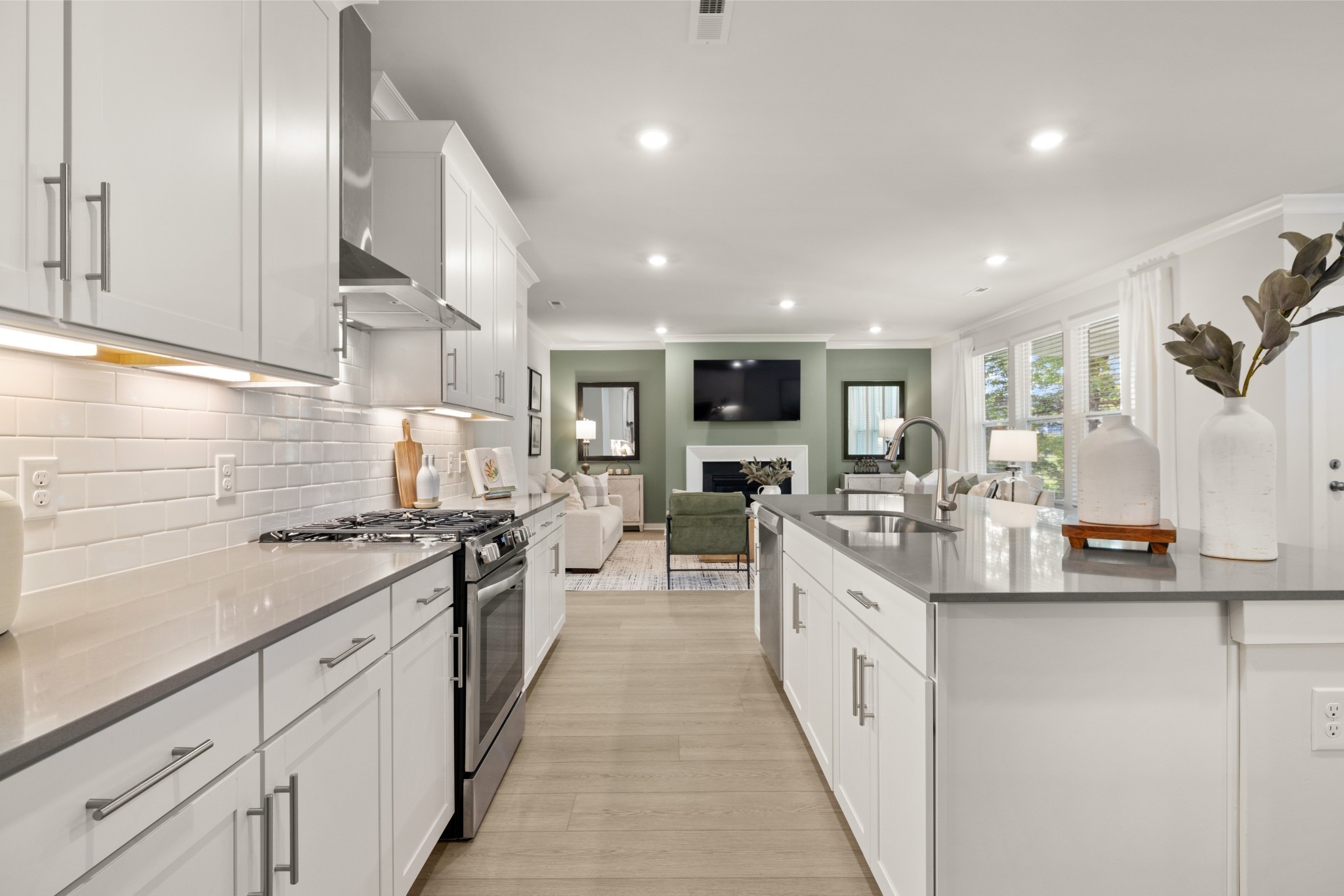 481 Mclemore Ridge Clarksville, TN 37043 - Photo 21 of 66 a large kitchen with stainless steel appliances lots of counter space and a sink
