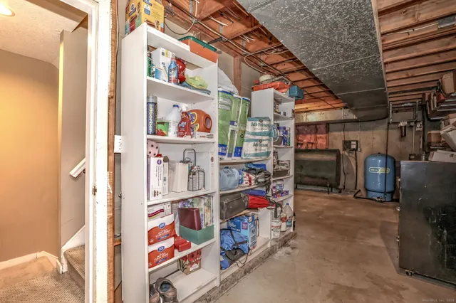 a view of a room with racks