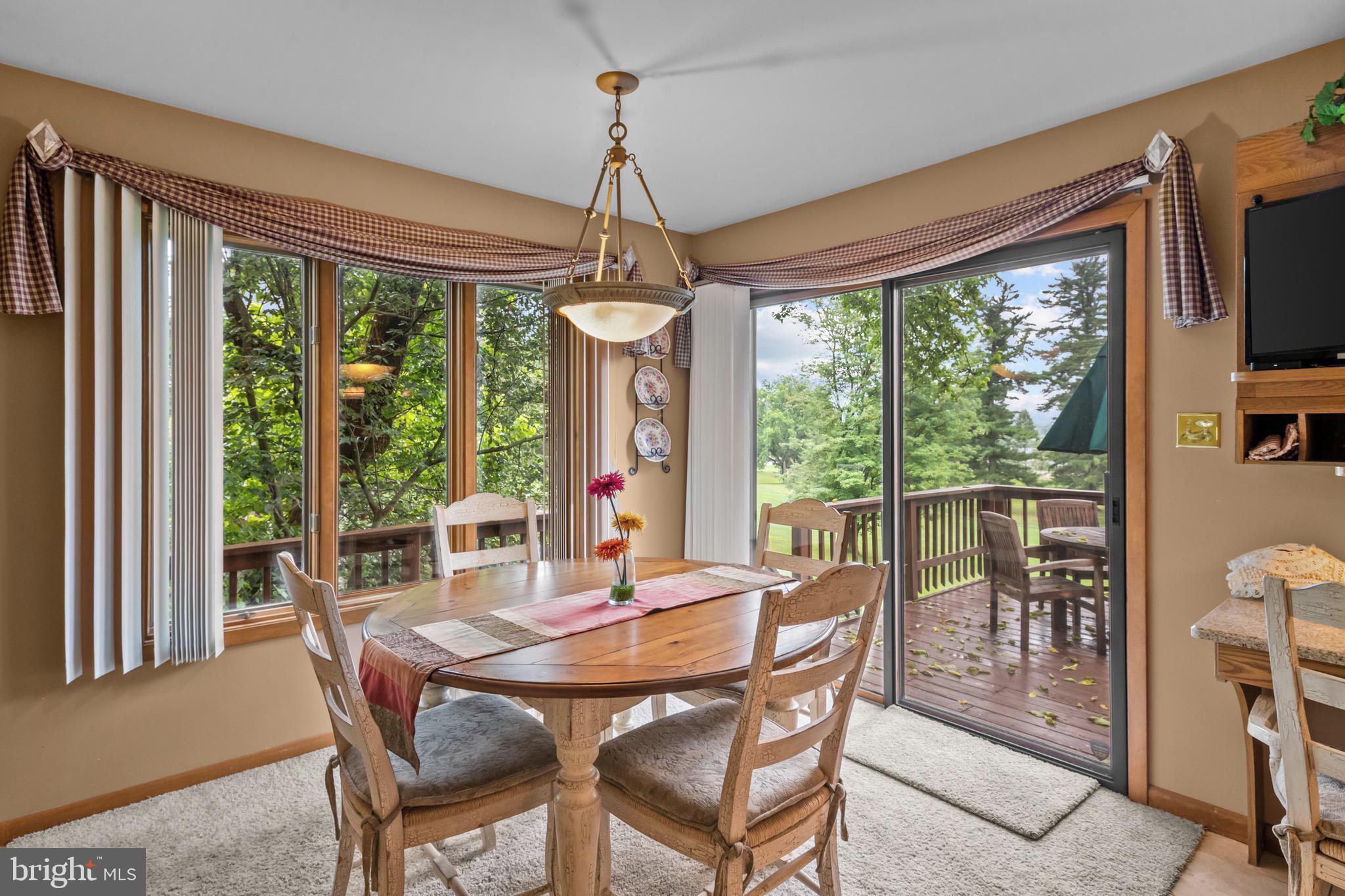 16 Golfview Lane Reading, PA 19606 - Photo 25 of 70 a dining room with furniture water view and a chandelier