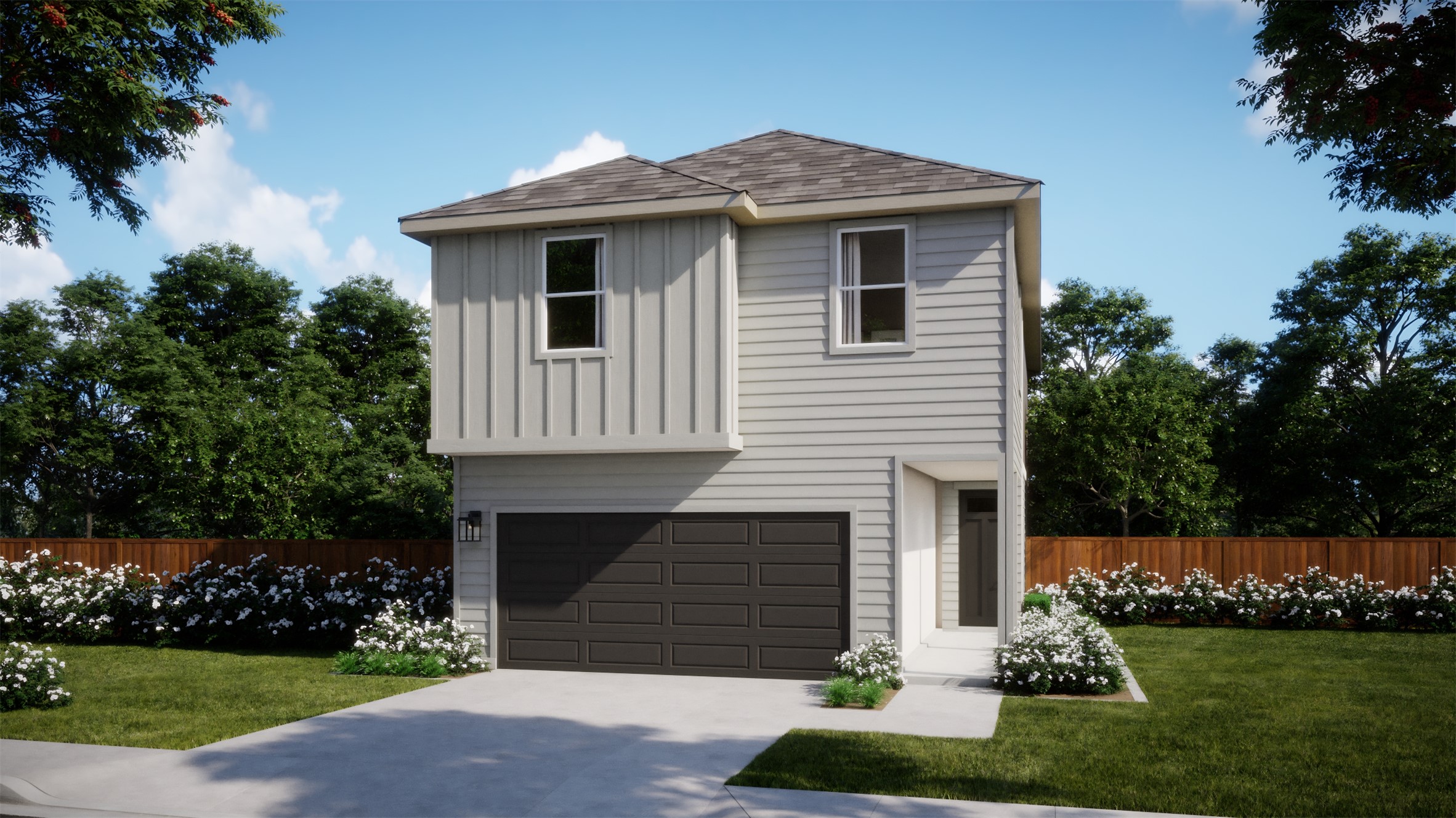 140 Sycamore Pnes Lane Kyle, TX 78640 - Photo 1 of 17 a front view of a house with a garden and plants