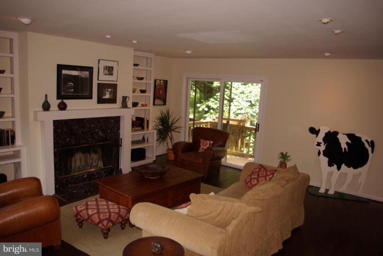 3503 Russell Road Alexandria, VA 22305 - Photo 5 of 16 a living room with furniture mirror on the wall and a fireplace