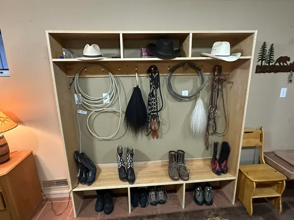 a view of a balcony with chairs