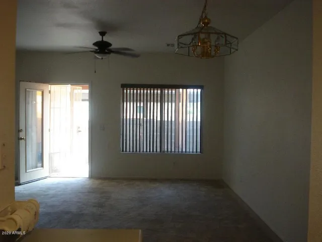 an empty room with a window