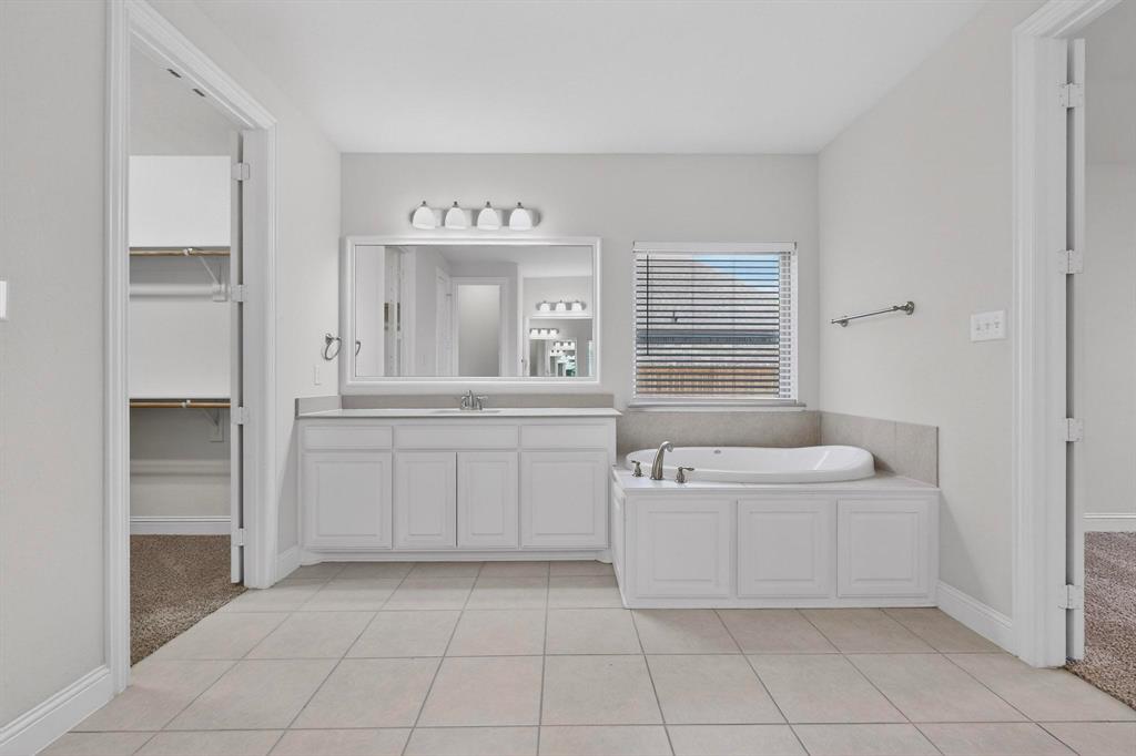 805 Rustic Trail Midlothian, TX 76065 - Photo 21 of 40 a bathroom with a sink a toilet and mirror