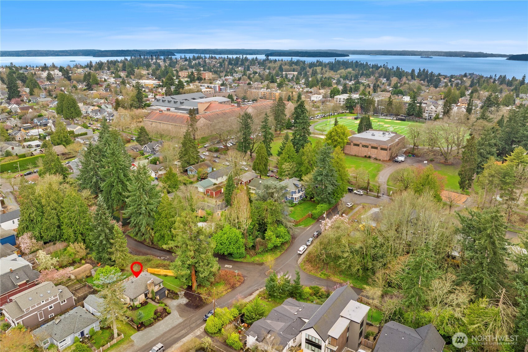 3911 Southwest Forest Street Seattle, WA 98116 - Photo 39 of 40 an aerial view of residential houses with outdoor space