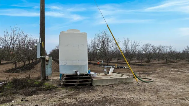a park view with a table