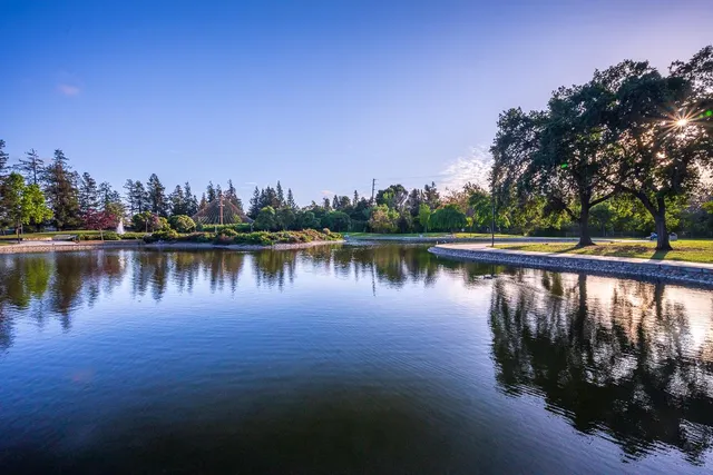 a view of a balcony with sitting area