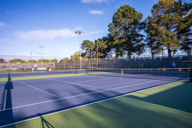 a garden view with a sitting space