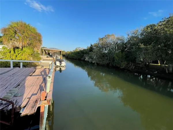 a view of a lake with houses