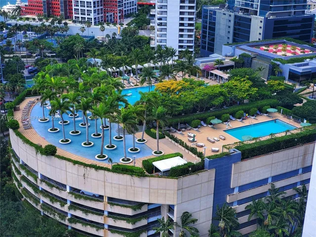an outdoor space with patio