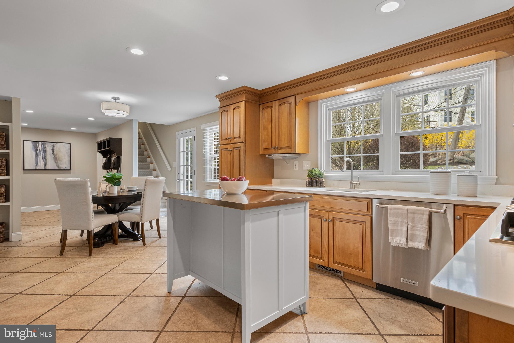 66 Oakford Road Wayne, PA 19087 - Photo 16 of 63 a open kitchen with granite countertop a sink and white cabinets