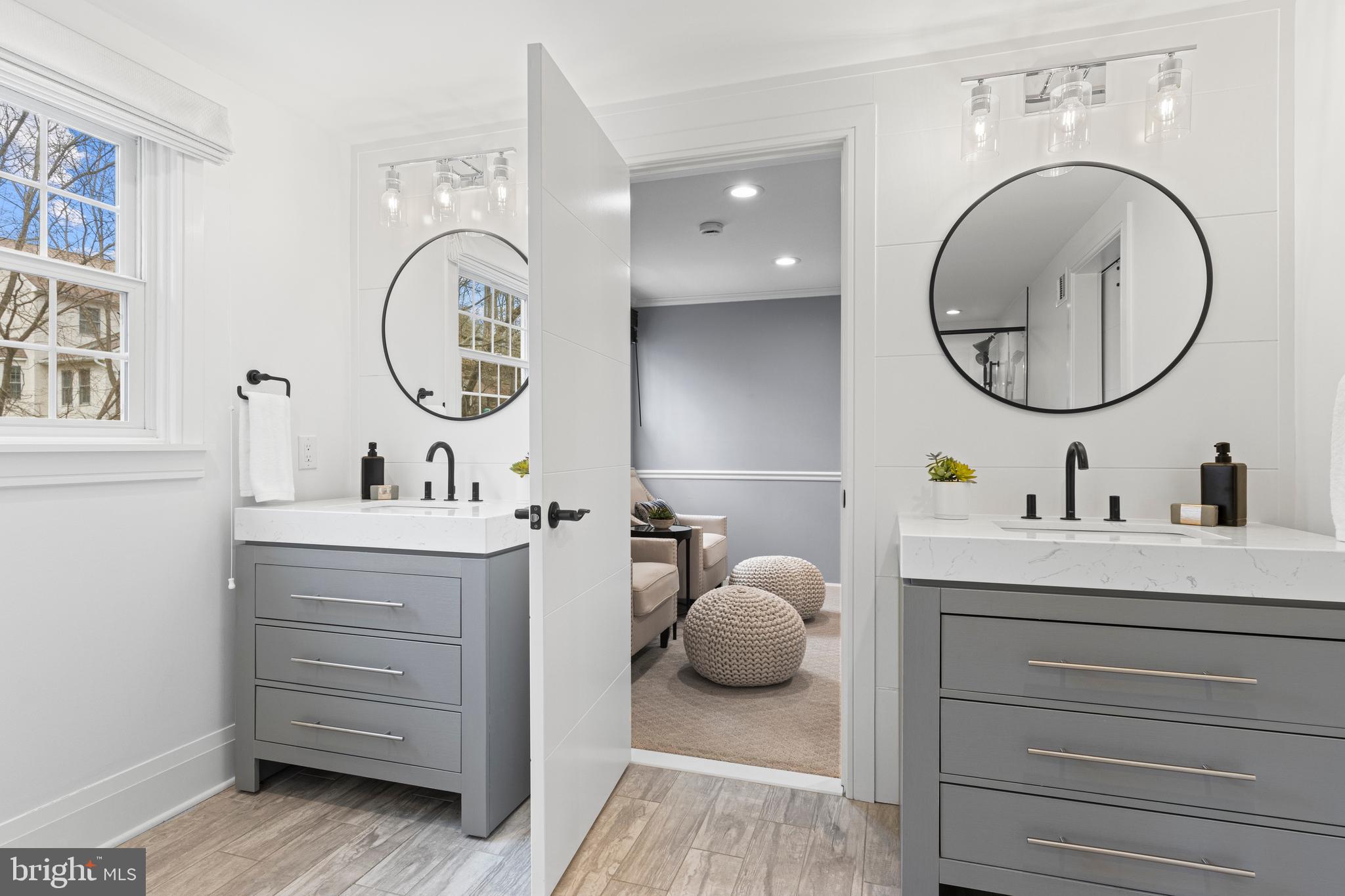 66 Oakford Road Wayne, PA 19087 - Photo 35 of 63 a bathroom with a sink and a mirror