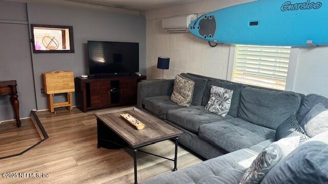 420 9th Avenue South, Unit A Jacksonville Beach, FL 32250 - Photo 10 of 14 a living room with furniture and a flat screen tv