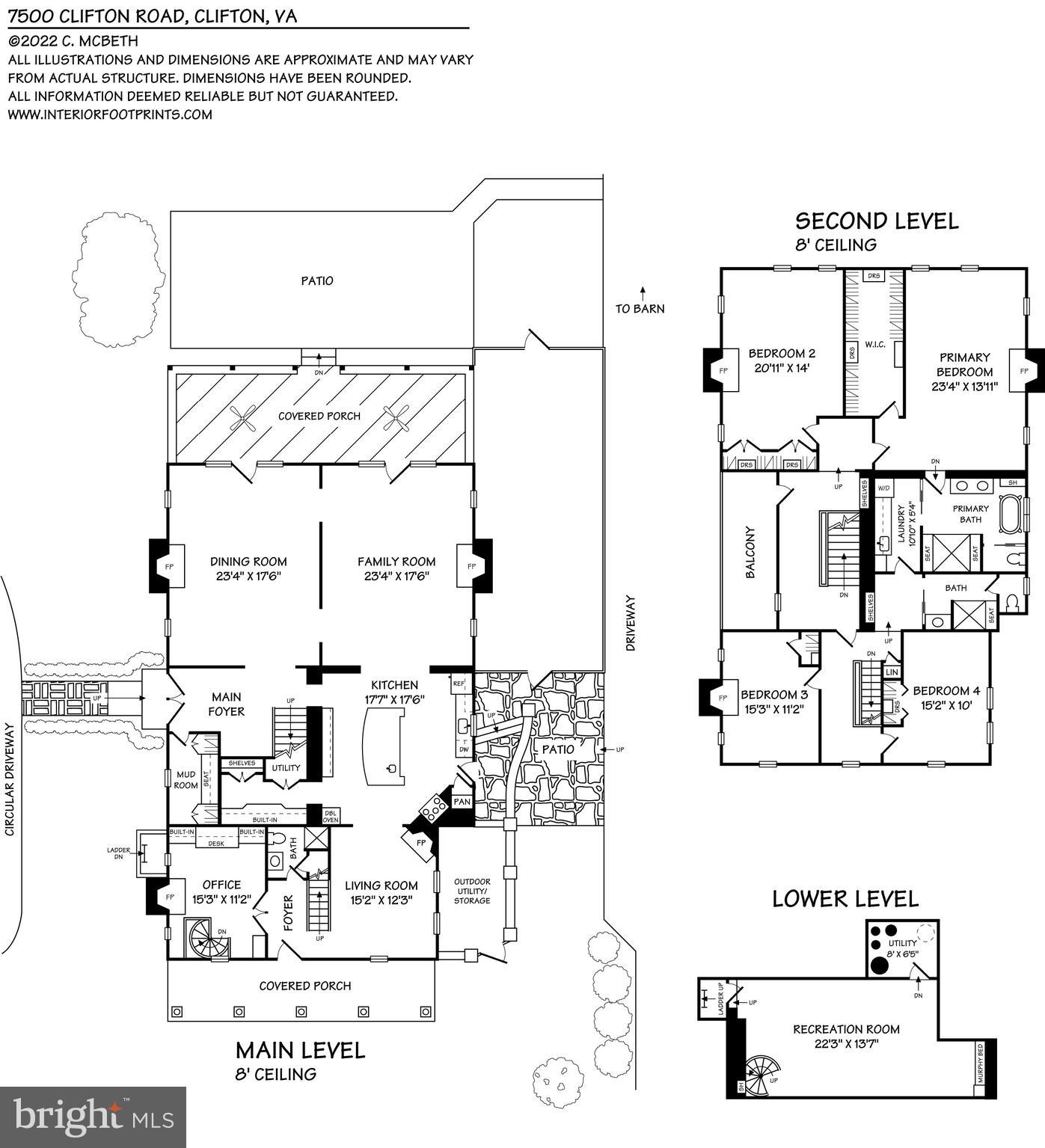 7500 Clifton Road Clifton, VA 20124 - Photo 47 of 49 Main house floor plan