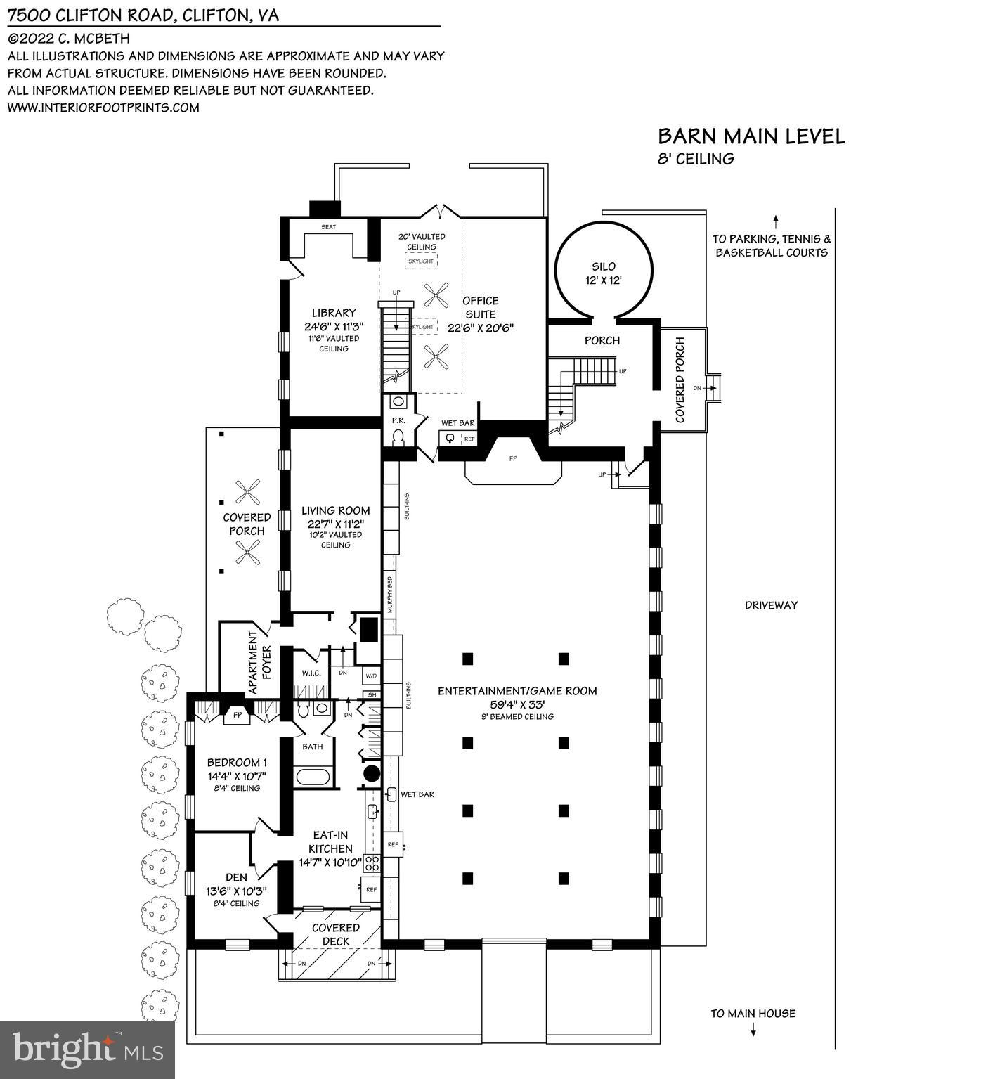 7500 Clifton Road Clifton, VA 20124 - Photo 48 of 49 Barn main level floor plan