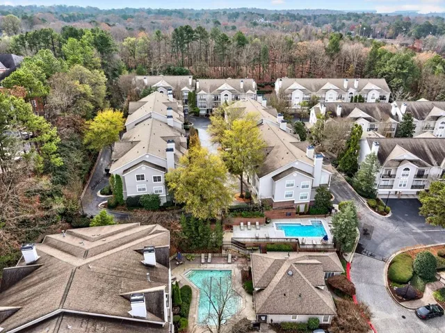 an aerial view of multiple house