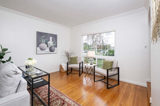 906 Bluebell Way Sunnyvale, CA 94086 - Photo 6 of 27 a living room with furniture and a wooden floor