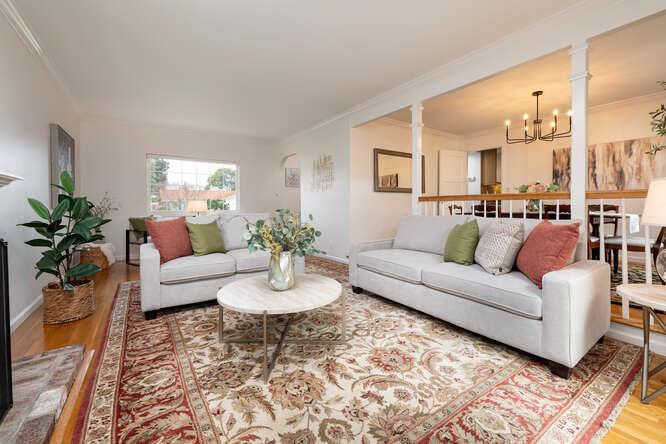 906 Bluebell Way Sunnyvale, CA 94086 - Photo 7 of 27 a living room with furniture and a potted plant