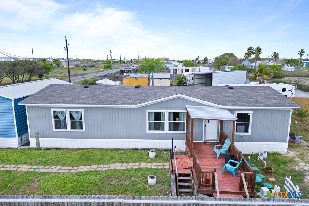 239 Allen M Parks Drive Rockport, TX 78382 - Photo 24 of 29 a aerial view of a house with a yard