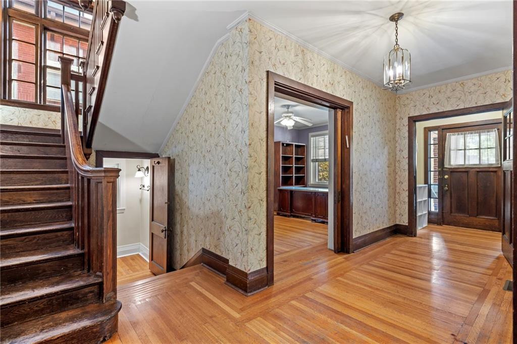 5515 Darlington Road Pittsburgh, PA 15217 - Photo 7 of 50 a view of livingroom with hardwood floor and hallway